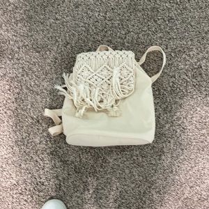 Cute white backpack